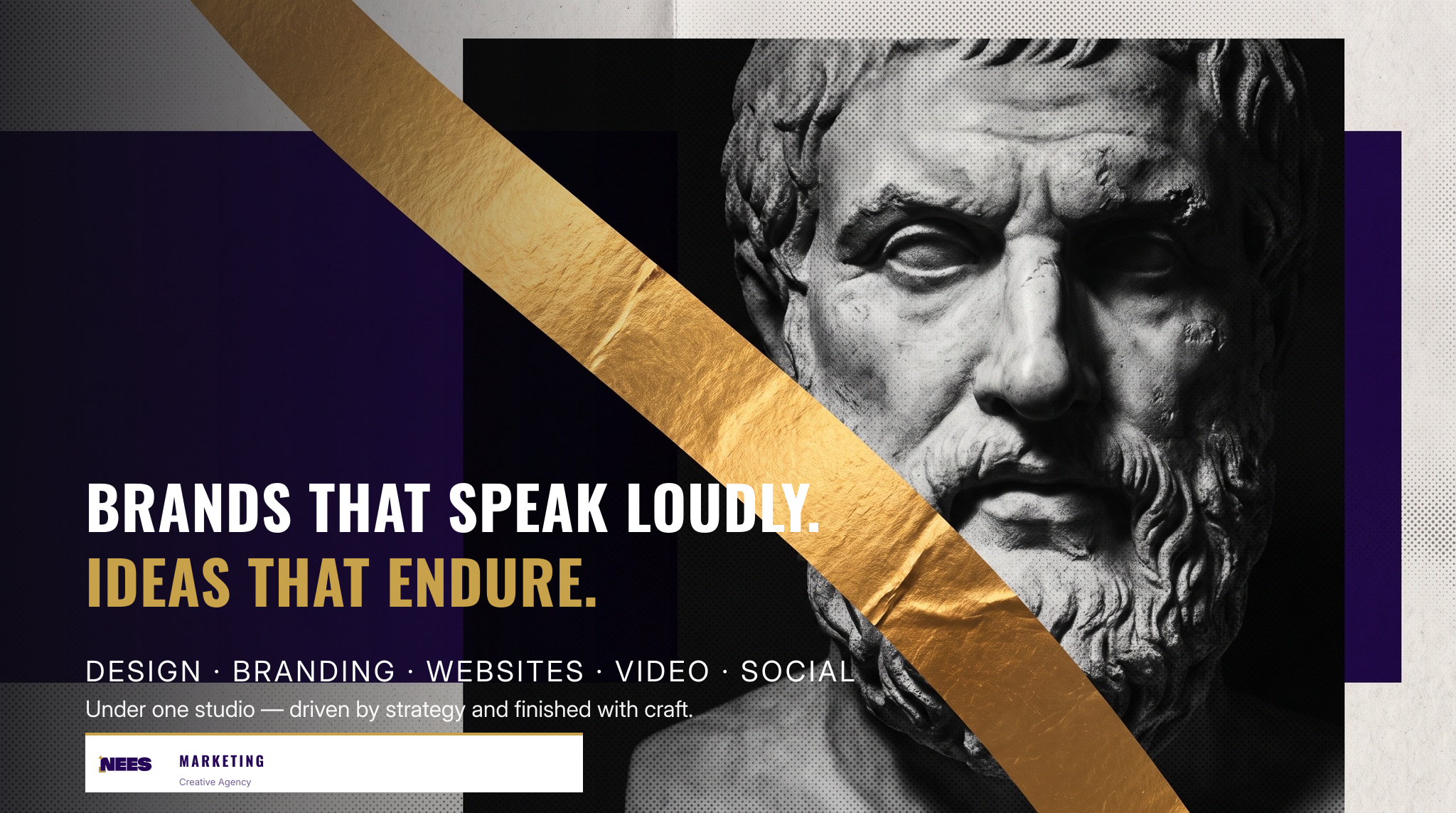 Nees Marketing brand direction — headline treatment