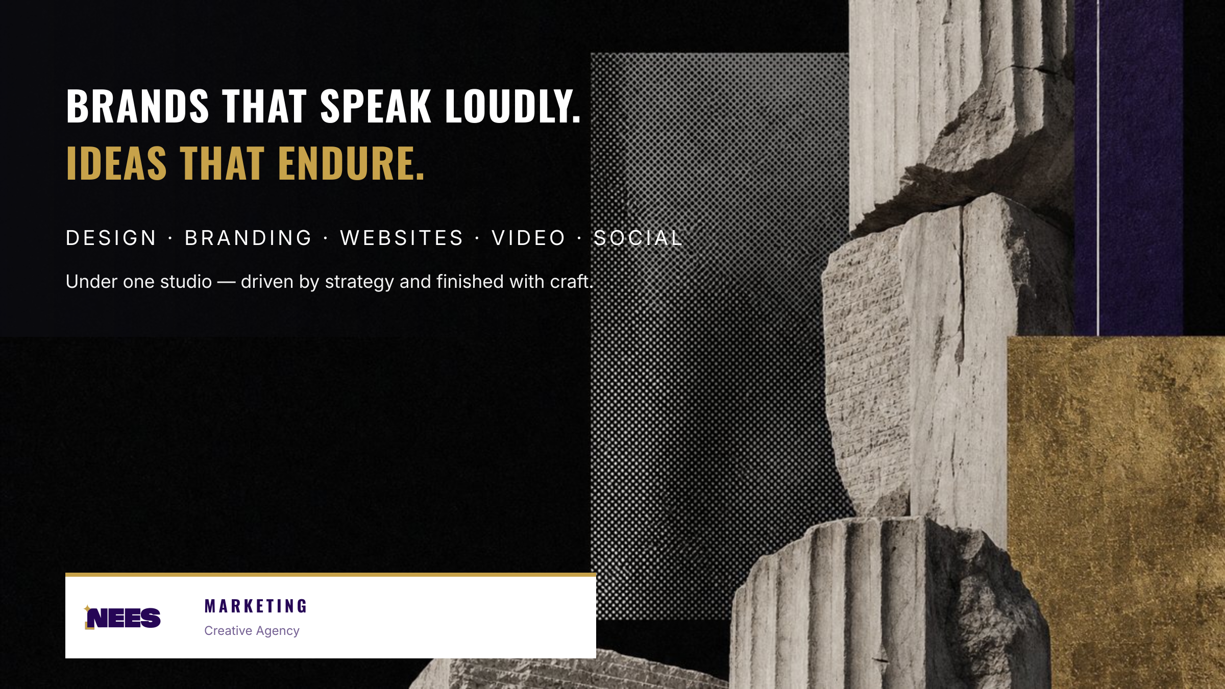 Nees Marketing brand direction — texture study